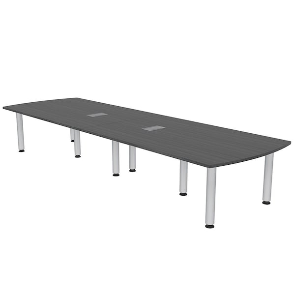 45 in W, 120 in L, 29 in H, Engineered Wood Top, Grey